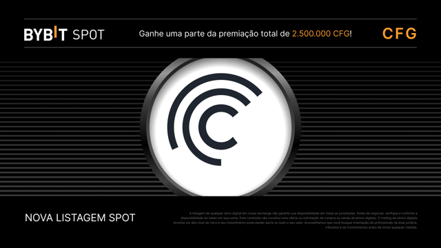 Bybit listará CENTRIFUGE (CFG) no Spot