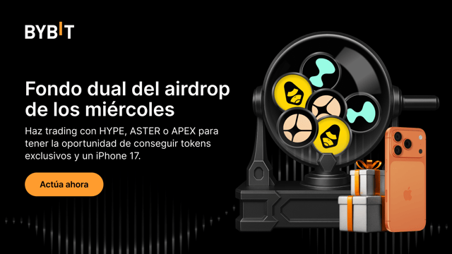 Airdrop del miércoles: haz trading con HYPE, ASTER o APEX y consigue la oportunidad de ganar tokens exclusivos ¡y un iPhone 17!