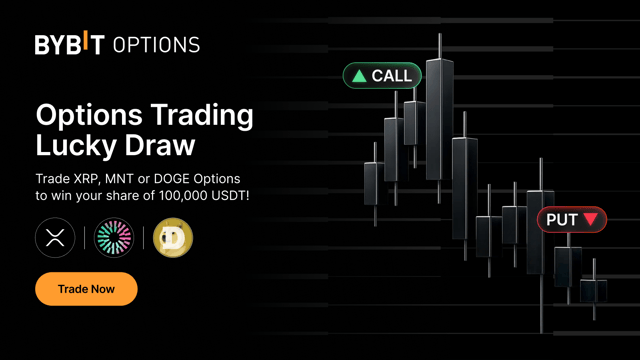 Options Trading Lucky Draw: Trade Options to win a share of 100,000 USDT!