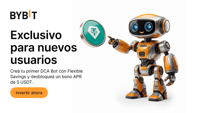 [Exclusivo para nuevos usuarios] ¡Creá tu primer Bot DCA con Ahorros Flexibles y conseguí un voucher de mejora de APR de 5 USDT!