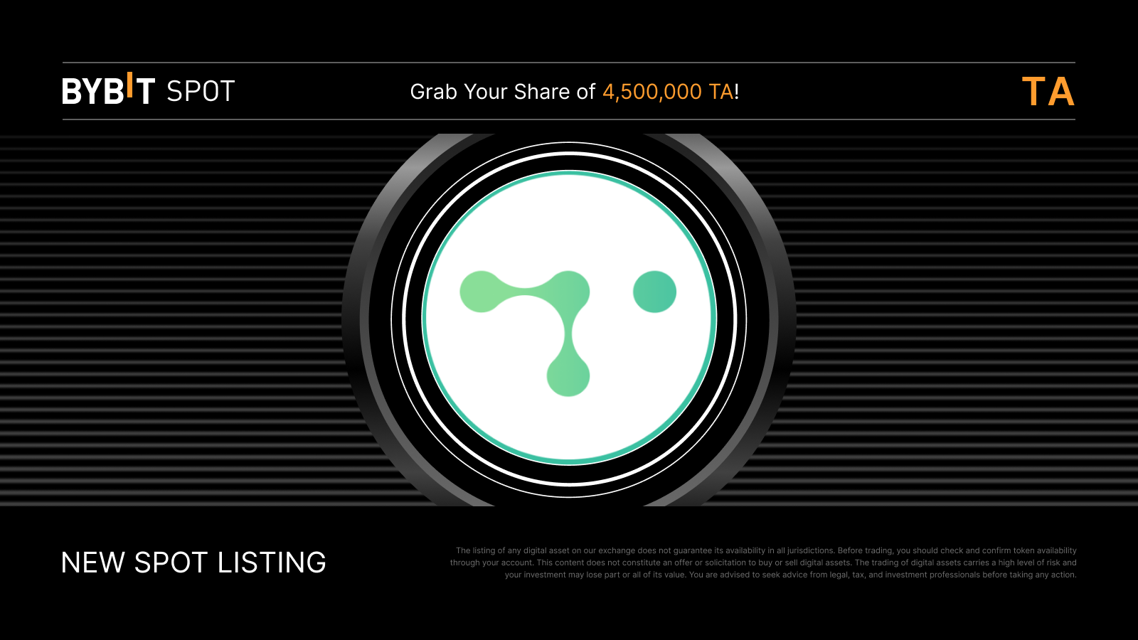 Bybit Announcement | TA Token Splash: Grab a share of the 4,500,000 TA  prize pool