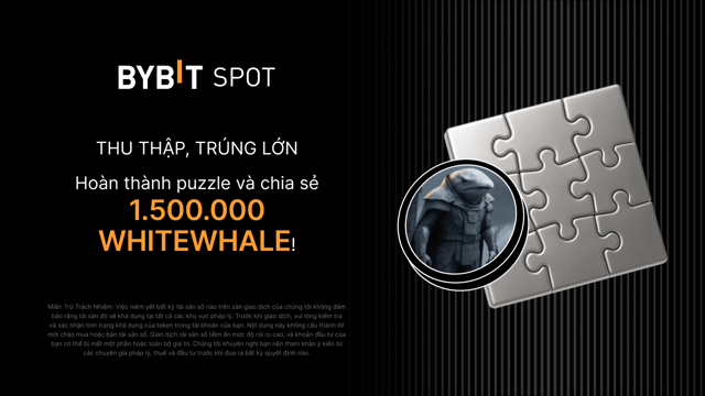 Tham gia Puzzle Hunt The White Whale (WHITEWHALE) và chia sẻ tổng thưởng 1.500.000 WHITEWHALE