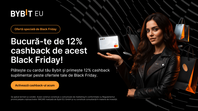 Ofertă specială Bybit Card: Bucură-te de 12% cashback de acest Black Friday