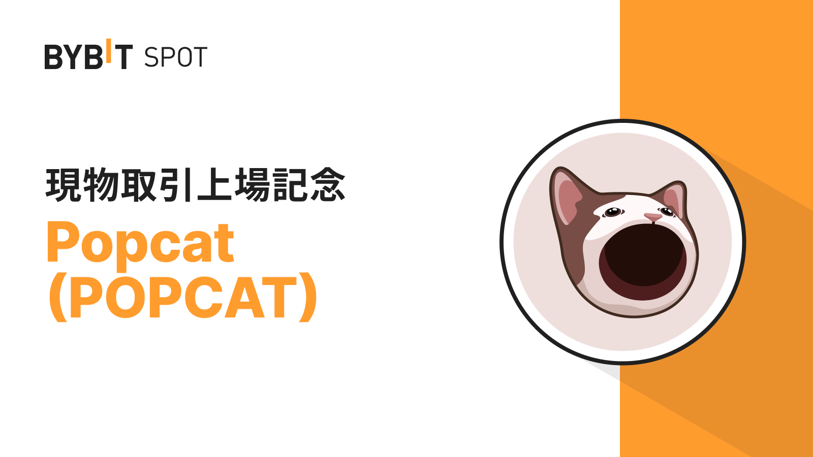 Bybit Announcement | Popcat（POPCAT）がBybit現物アドベンチャーゾーンに新規上場！