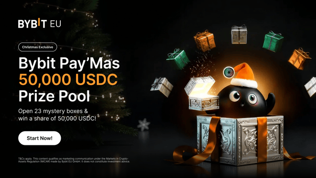 Bybit Pay’Mas: The Big Advent Box - Earn keys, open 23 mystery boxes & win a share of 50,000 USDC!