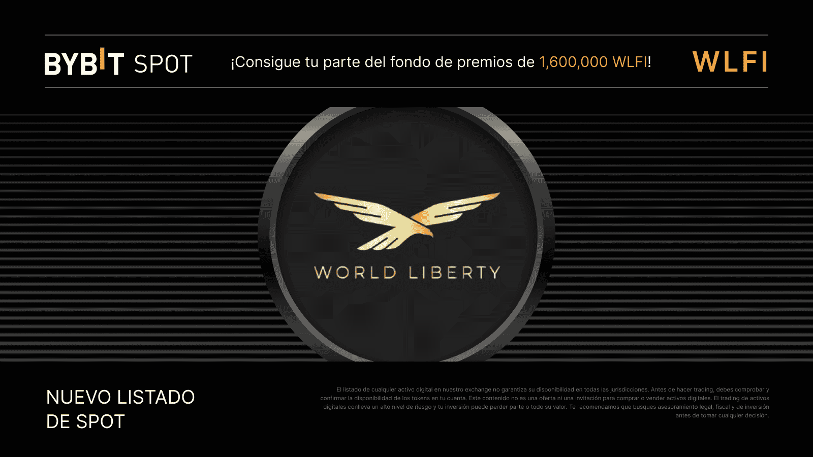 Bybit Announcement | WLFI Token Splash: Obtén tu parte del fondo de premios  de 1,600,000 WLFI