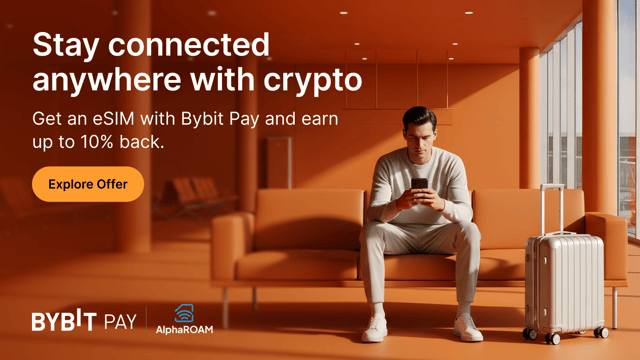 Bybit Pay partners with Alpharoam: Up to 10% crypto cashback on global eSIMs