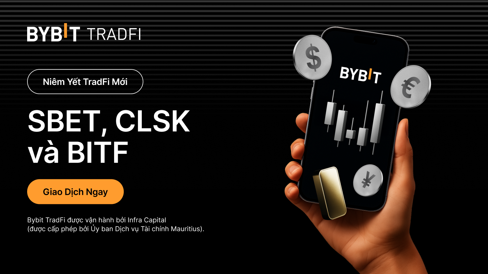📢 Niêm Yết TradFi Mới: SBET, CLSK và BITF!