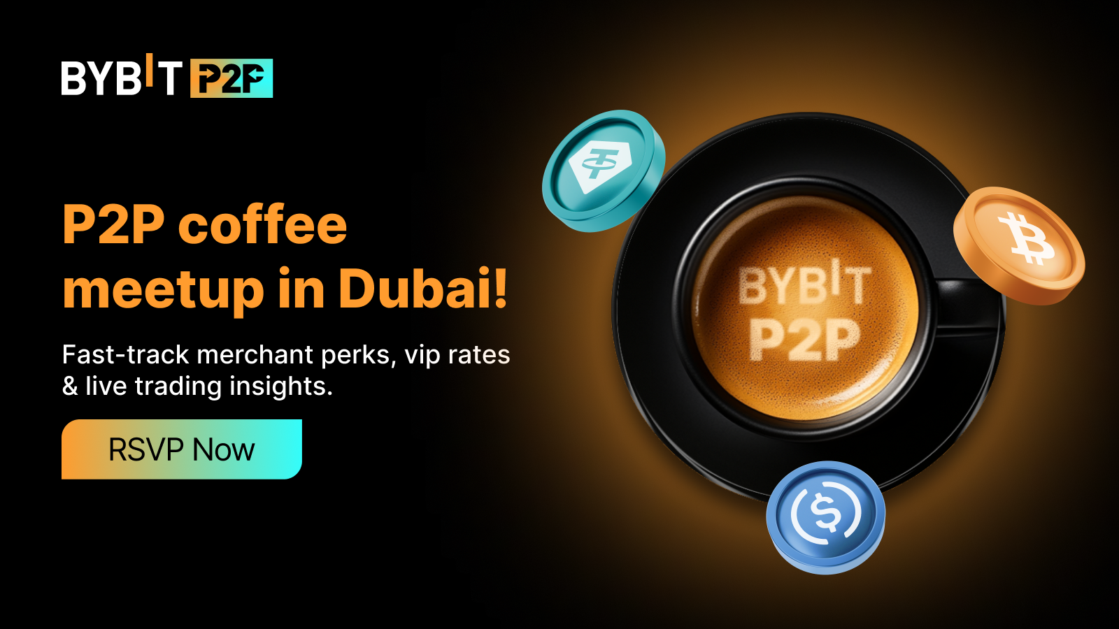 Bybit Announcement | Bybit P2P coffee meetup: Unlock exclusive merchant  benefits!