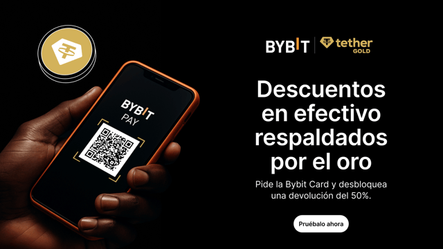 Aviso de reembolso: consigue $10 en XAUT con Bybit Card y Bybit Pay