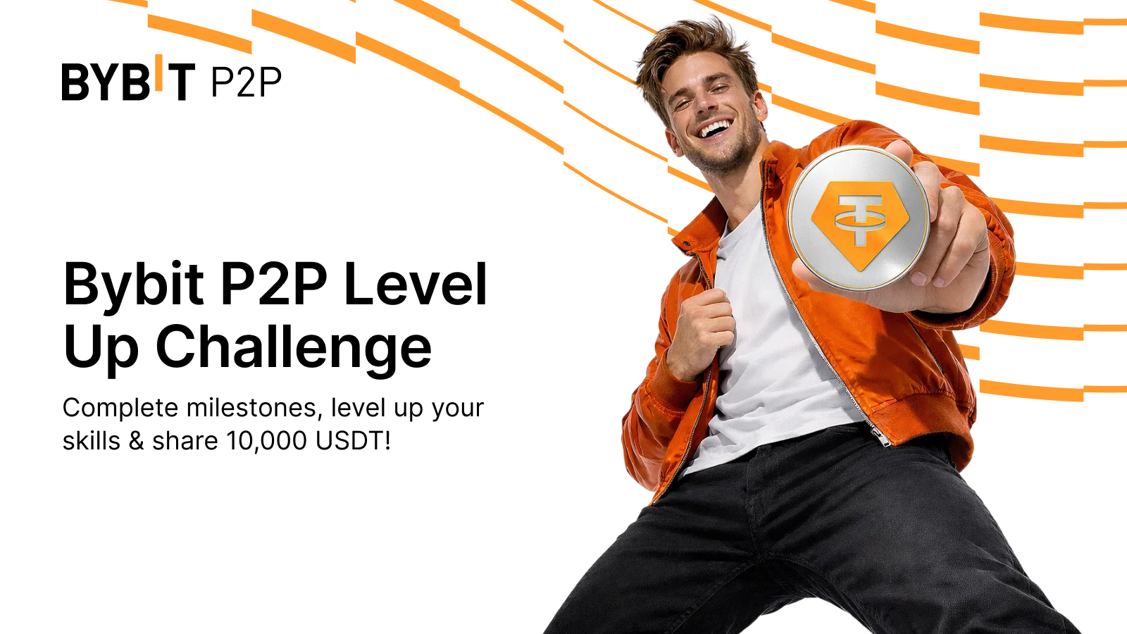 Bybit Announcement | Bybit P2P Level Up Challenge: Learn, trade and earn  your share of 10,000 USDT!