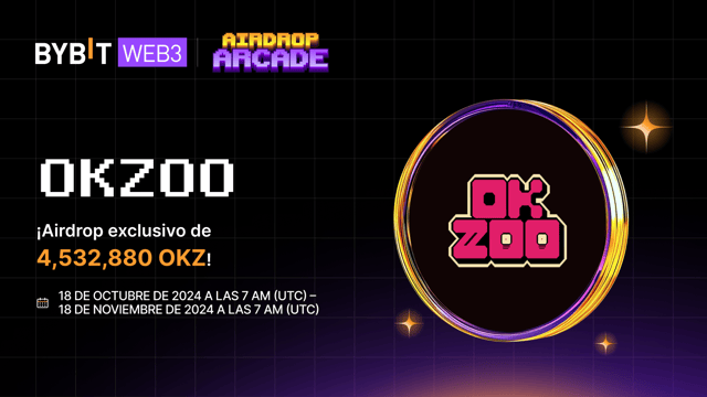 Airdrop de OKZOO: Únete a OKZOO y gana una parte de los 4,532,880 OKZ.