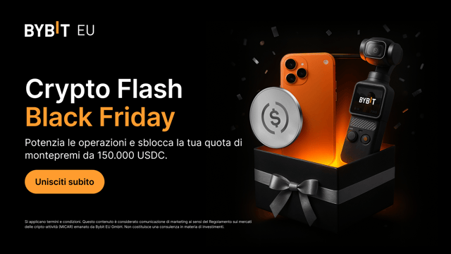 Crypto Flash Black Friday: potenzia le tue operazioni con un montepremi di 150.000 USDC.