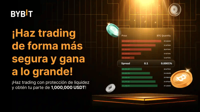 💥 Festival de trading con protección de liquidez de Bybit: haz trading de forma más segura y gana una parte de 1,000,000 USDT.