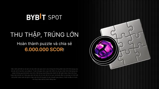 Hoàn thành puzzle và thắng lớn: Cơ hội nhận đến 6.000.000 SCOR