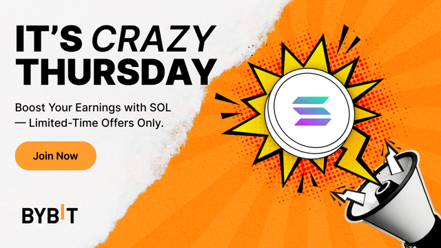 Earn up to 555% APR with SOL - Bybit’s Crazy Thursday Earn deals!