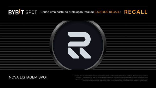 RECALL Token Splash: Garanta parte do prêmio total de 3.500.000 RECALL