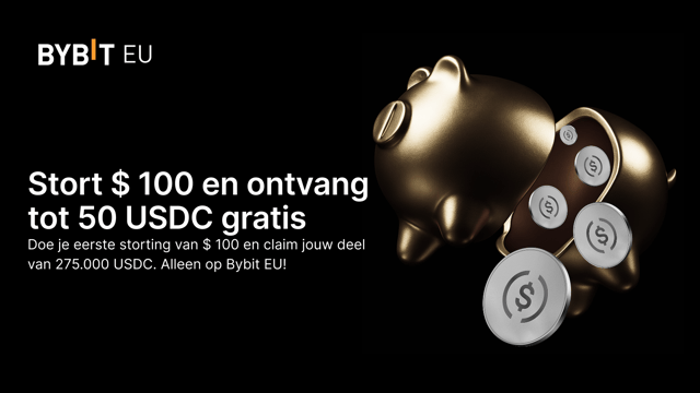 Krijg tot 50 USDC gratis bij je eerste storting van $ 100!