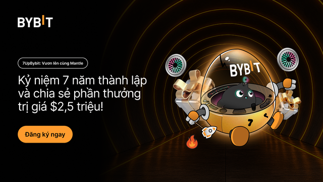 #7UpBybit: Chào mừng kỷ niệm 7 năm của Bybit và chia sẻ tổng thưởng $2.5 Triệu!
