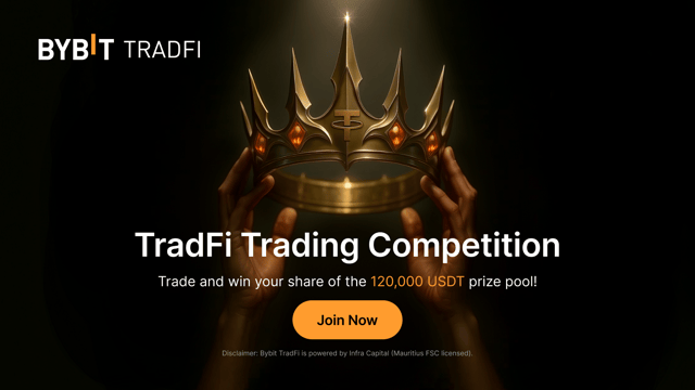 TradFi Trading Competition: Trade to win your share of a 120,000 USDT prize pool!