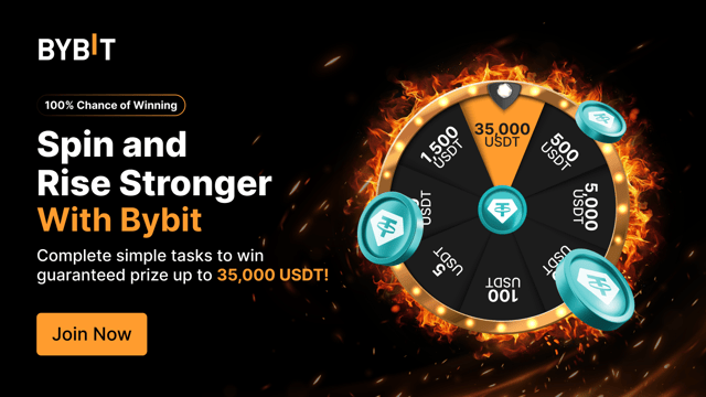 [Trading Challenge] Spin and Rise Stronger With Bybit: Win Guaranteed Prizes Up to 35,000 USDT!