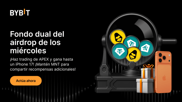 Airdrop del miércoles: ¡Haz trading de APEX y gana hasta un iPhone 17! ¡Mantén MNT para compartir recompensas adicionales!