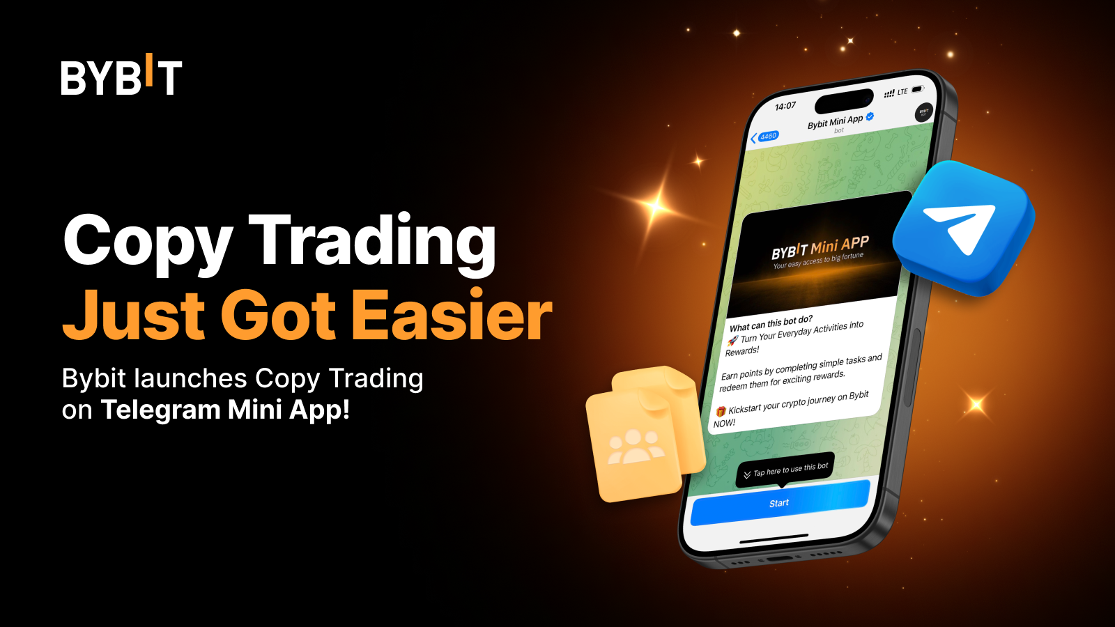Bybit Announcement | 📢 Bybit Launches Copy Trading on Telegram Mini App!