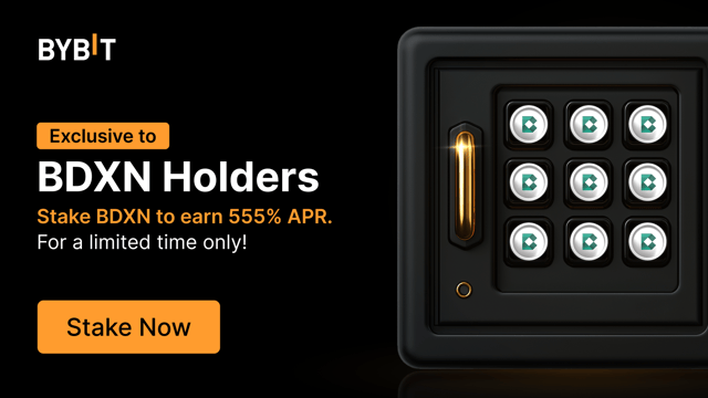 Join the BDXN party: Stake BDXN to enjoy 555% APR and share a 5,000,000 BDXN prize pool!