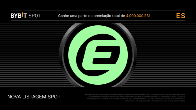 Nova Listagem: ES /USDT — Garanta parte do prêmio total de 4.000.000 ES!