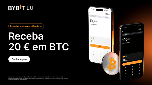 Boas-vindas da Bybit EU: recompensa de BTC no valor de 20 €