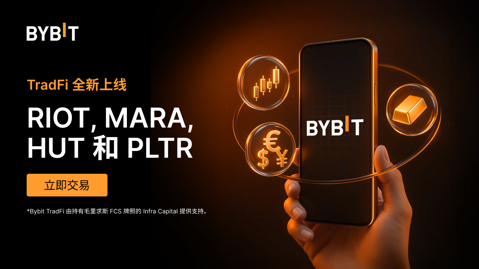Bybit Announcement | 📢 TradFi 全新上线：RIOT、MARA、HUT 和PLTR！