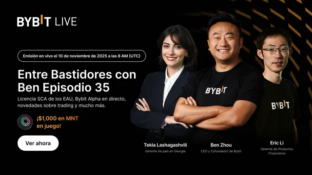 Entre Bastidores con Ben Episodio 35: licencia SCA de los EAU, Bybit Alpha en directo, novedades sobre trading y mucho más.