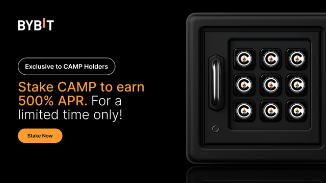 Join the CAMP party: Stake CAMP to earn 500% APR and share a 400,000 CAMP prize pool!
