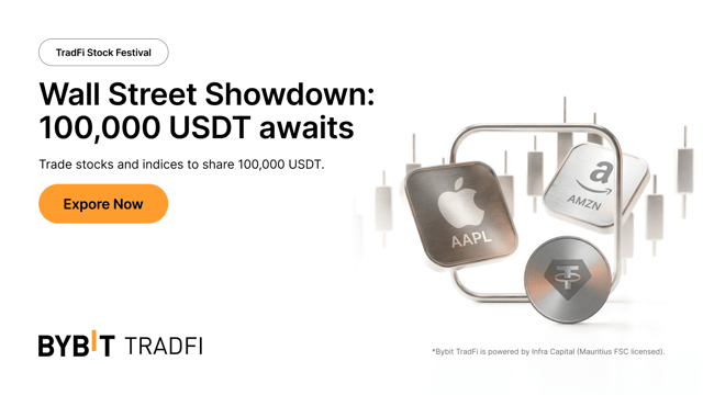 Wall Street Showdown: Trade stocks and indices to share 100,000 USDT!