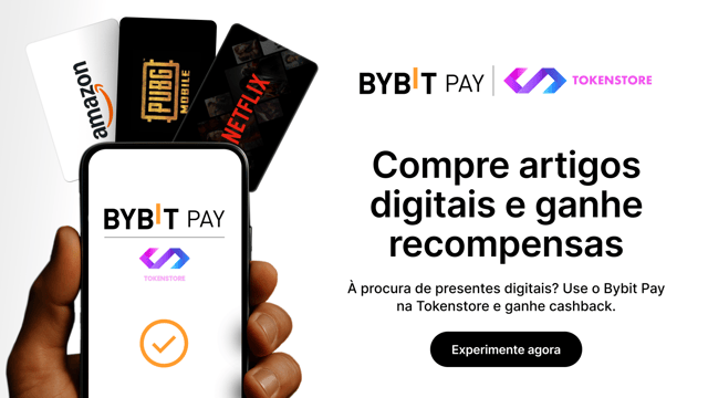 [Bybit Pay x Tokenstore] Cashback instantâneo: Até 50% de volta na sua primeira compra