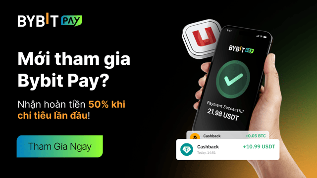 🎉 [Bybit Pay x Uquid] Ưu Đãi Hoàn Tiền: Nhận hoàn tiền 50% khi chi tiêu lần đầu! 💰