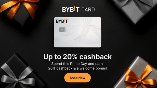 Bybit Card: Earn up to 20% cashback + Welcome Gift this Prime Day!