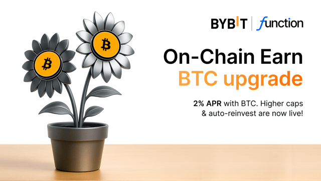 APR của BTC được tăng lên 2% — được xây dựng trên Sinh Lời Trên Chuỗi Bybit và Function
