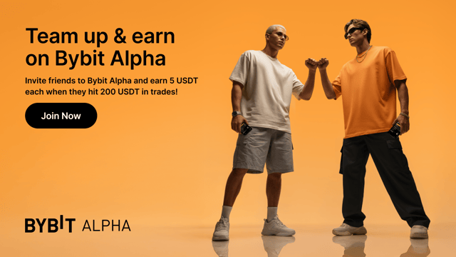 Trade with friends, earn more on Bybit Alpha