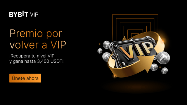 Premio por volver a ser VIP: Recupera tu nivel VIP y gana hasta 3,400 USDT.