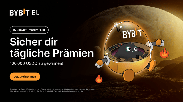 #7UpBybit Treasure Hunt: Sicher dir deinen Anteil an 100.000 USDC!