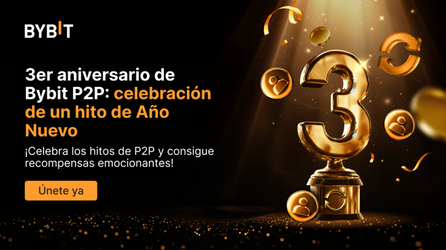 Tercer aniversario de Bybit P2P: Celebración de un hito de Año Nuevo: te esperan $100,000 en recompensas