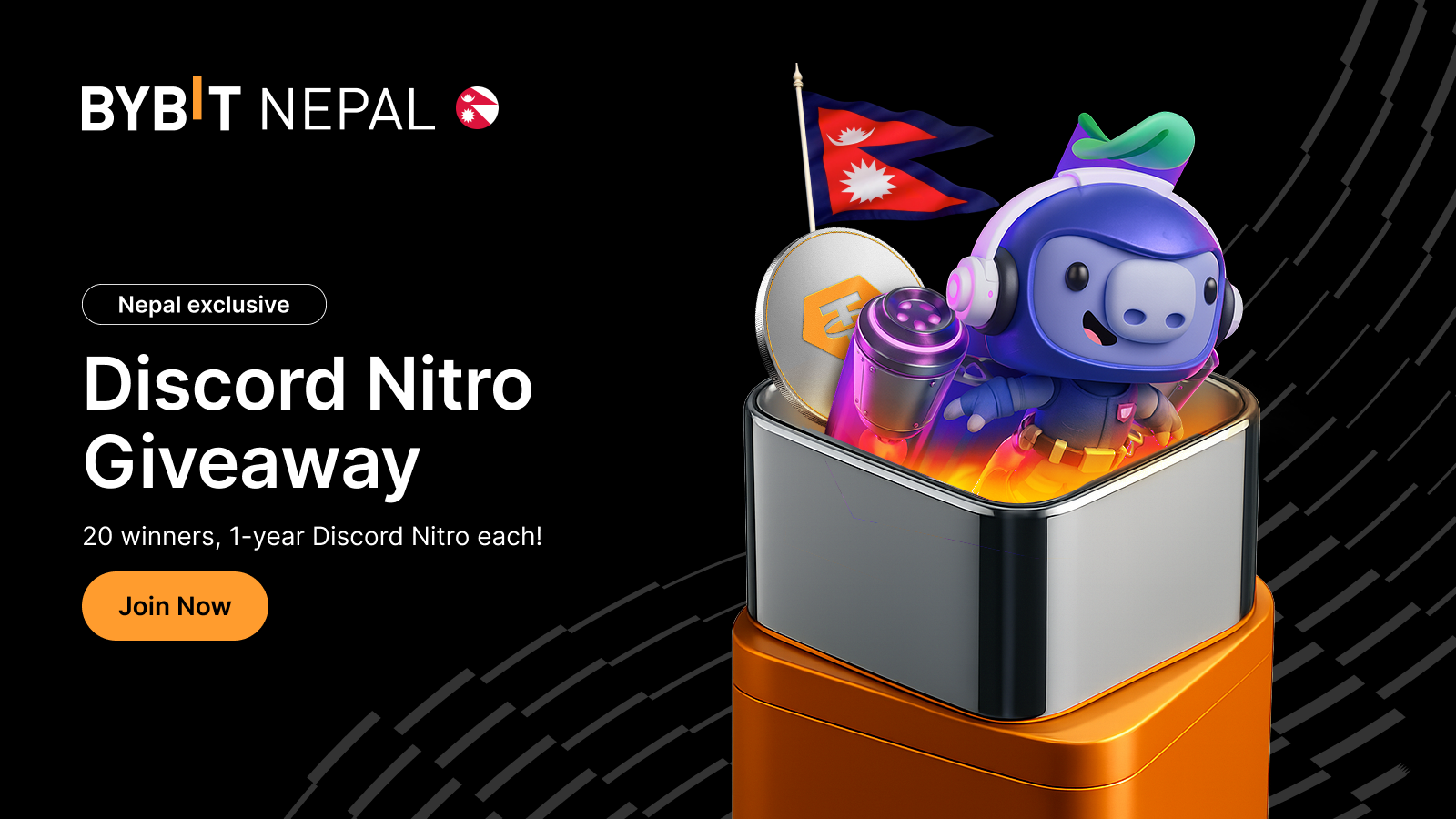 Bybit Announcement | [Nepal exclusive] Discord Nitro Giveaway: Invite  friends and share 2,000 USDT!