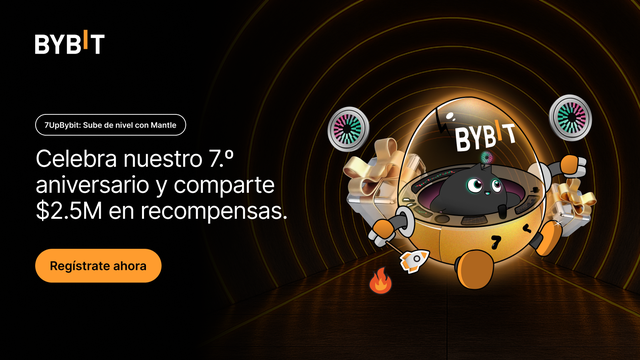 #7UpBybit: ¡Celebra el 7.º aniversario de Bybit y llévate una parte del fondo de premios de $2.5M!