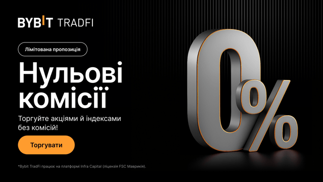 Торгуйте акціями й індексами без комісій на Bybit TradFi