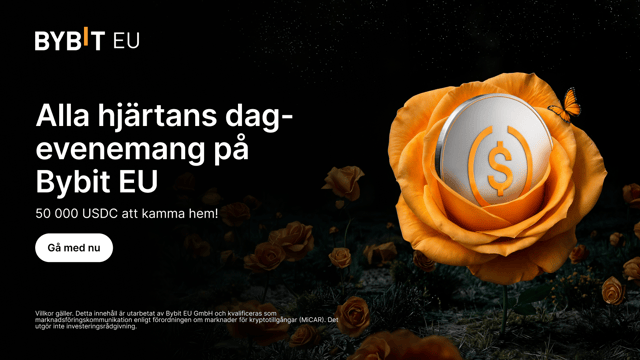 Alla hjärtans dag-evenemang på Bybit EU: 50 000 USDC att kamma hem!