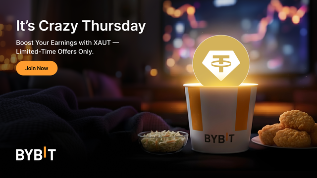 Earn up to 555% APR with XAUT - Bybit’s Crazy Thursday Earn deals!!