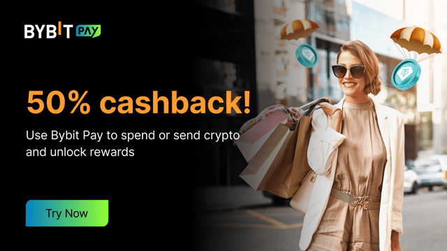 🎉 Bybit Pay Welcome Offer: Shop, send and earn 50% cashback in airdrop! 💸
