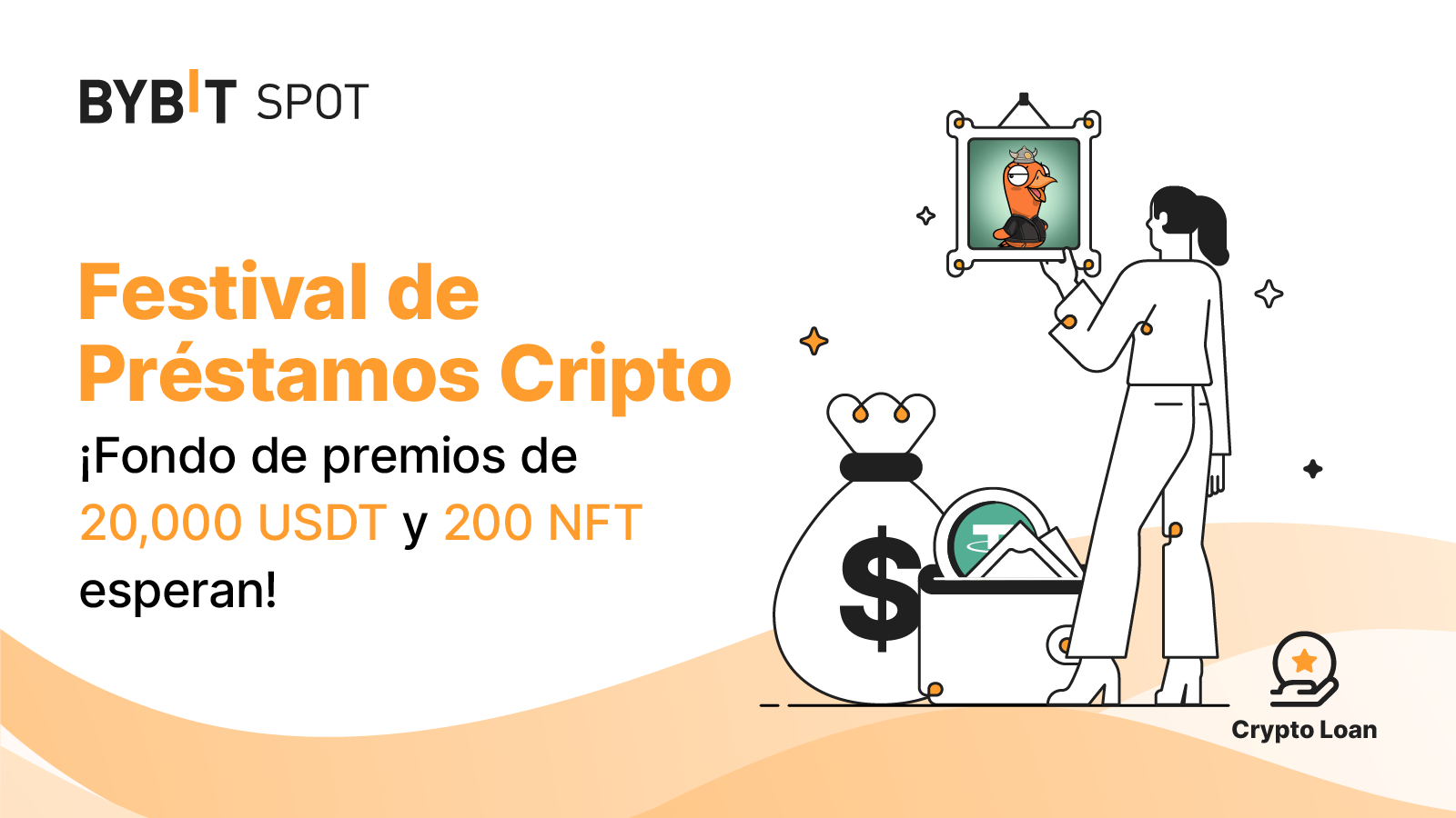 Bybit Announcement | Festival de Préstamos Cripto: Consigue un fondo de  premios de 20,000 USDT y 200 NFT.