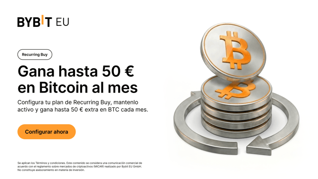Recurring Buy: Gana hasta € 50 extra en BTC al mes